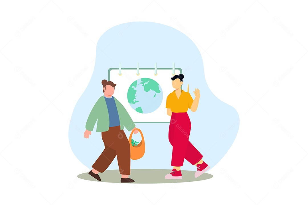 Ilustração do Dia da Terra Votar EPS