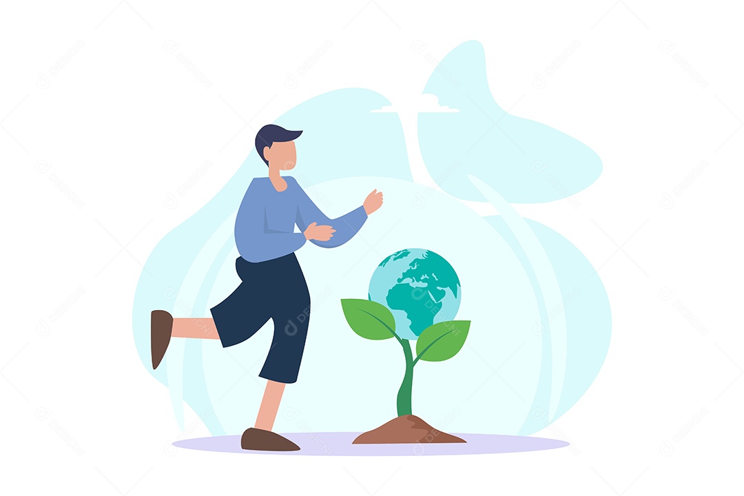 Ilustração do Dia da Terra Votar EPS