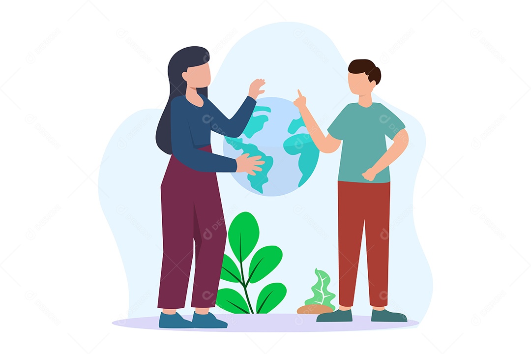 Ilustração do Dia da Terra Votar EPS