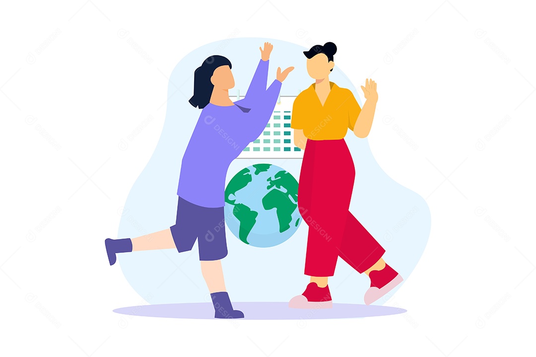 Ilustração do Dia da Terra Votar EPS