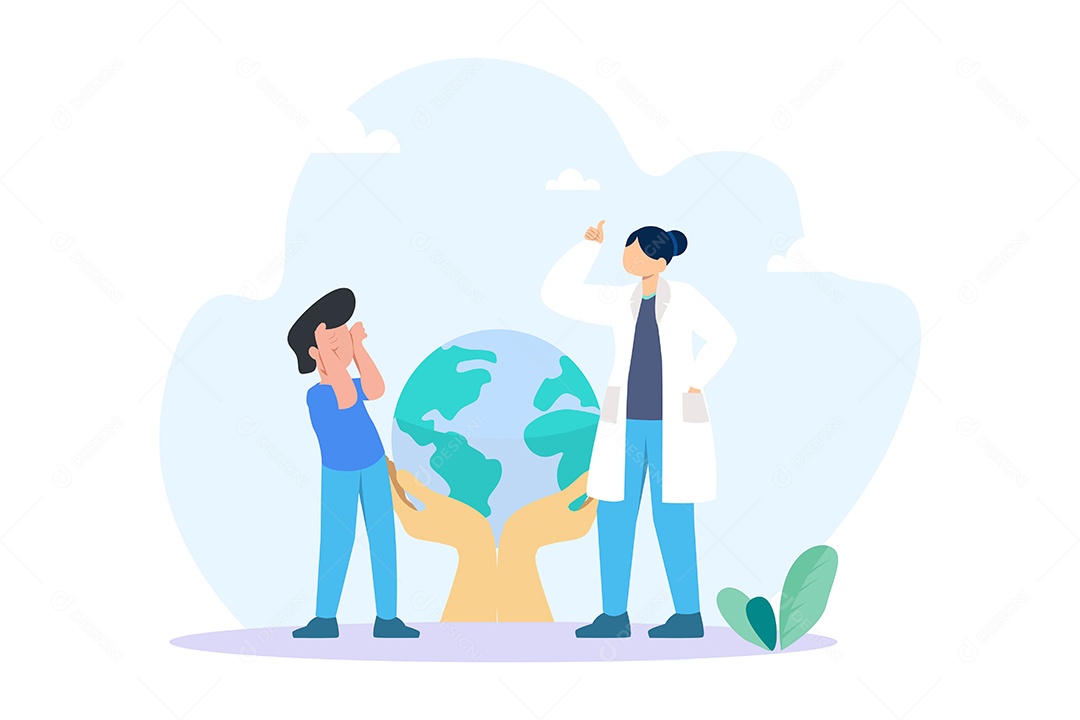 Ilustração do Dia da Terra Votar EPS