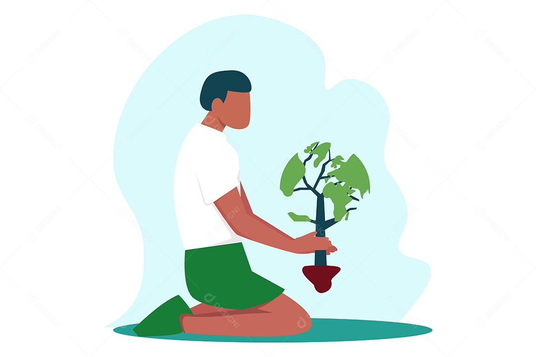 Ilustração do Dia da Terra Votar EPS