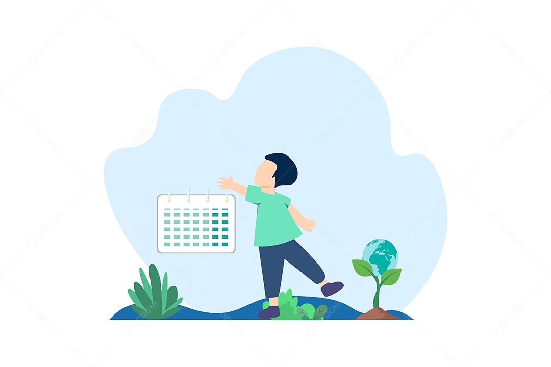 Ilustração do Dia da Terra Votar EPS