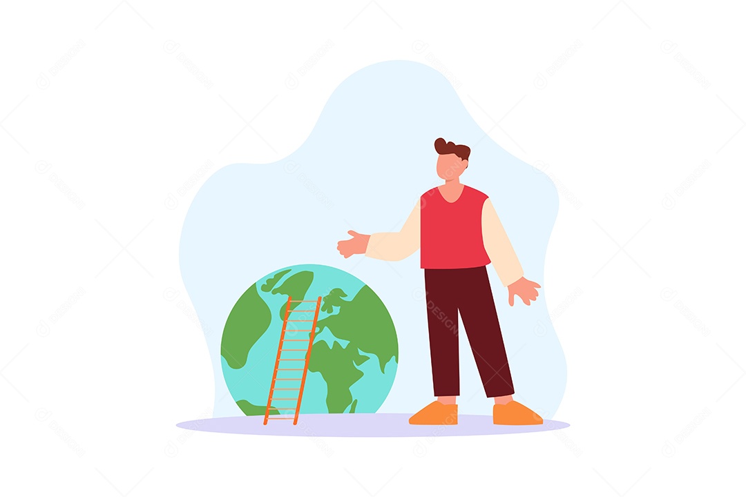 Ilustração do Dia da Terra Votar EPS