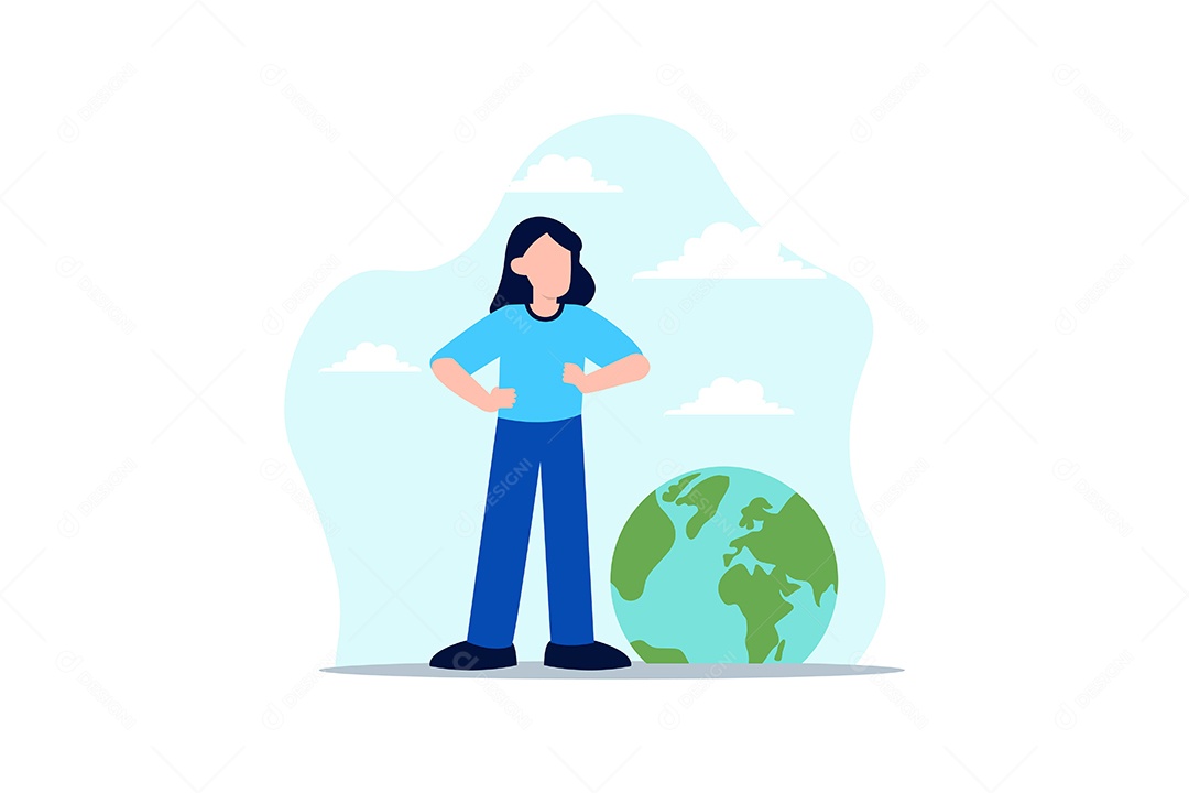 Ilustração do Dia da Terra Votar EPS