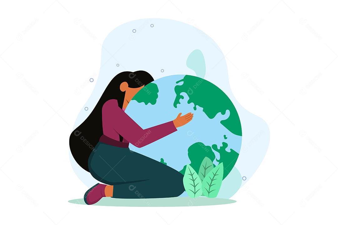 Ilustração do Dia da Terra Votar EPS