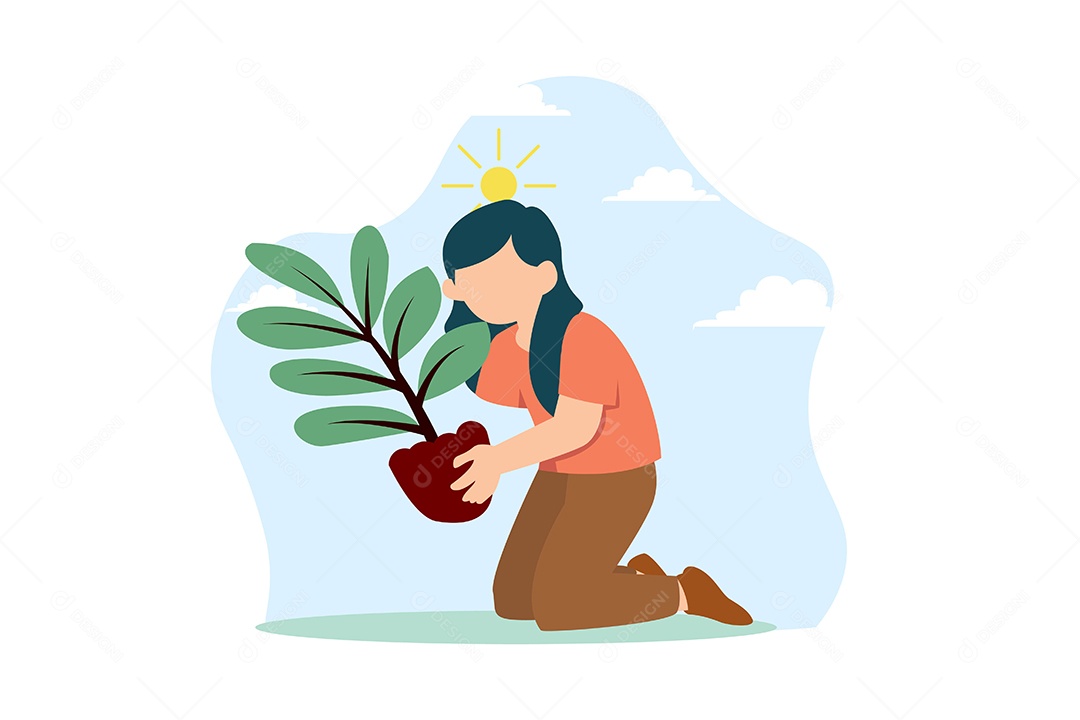 Ilustração do Dia da Terra Votar EPS