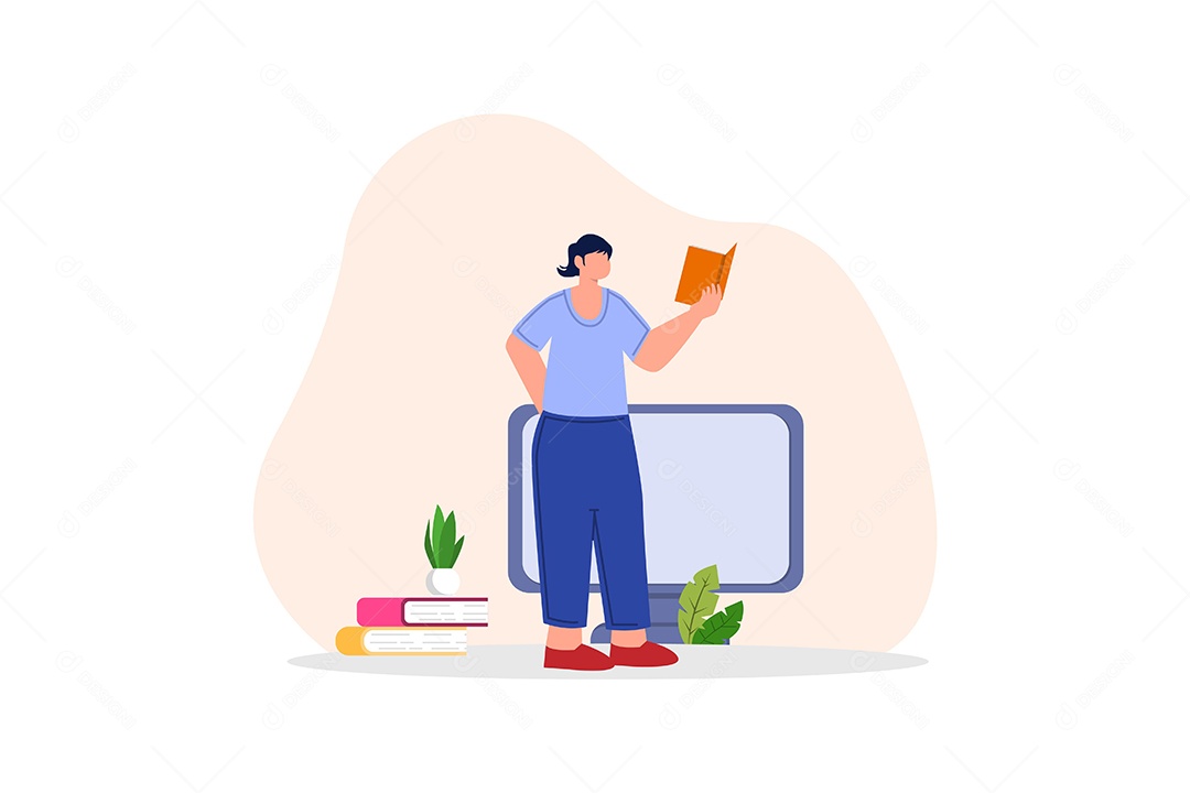 Ilustração Dia Mundial do Livro Vetor EPS