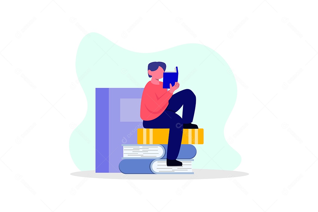 Ilustração Dia Mundial do Livro Vetor EPS