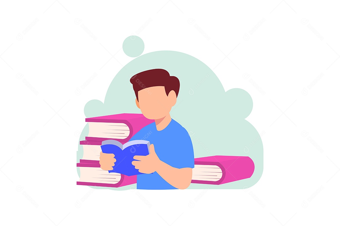 Ilustração Dia Mundial do Livro Vetor EPS