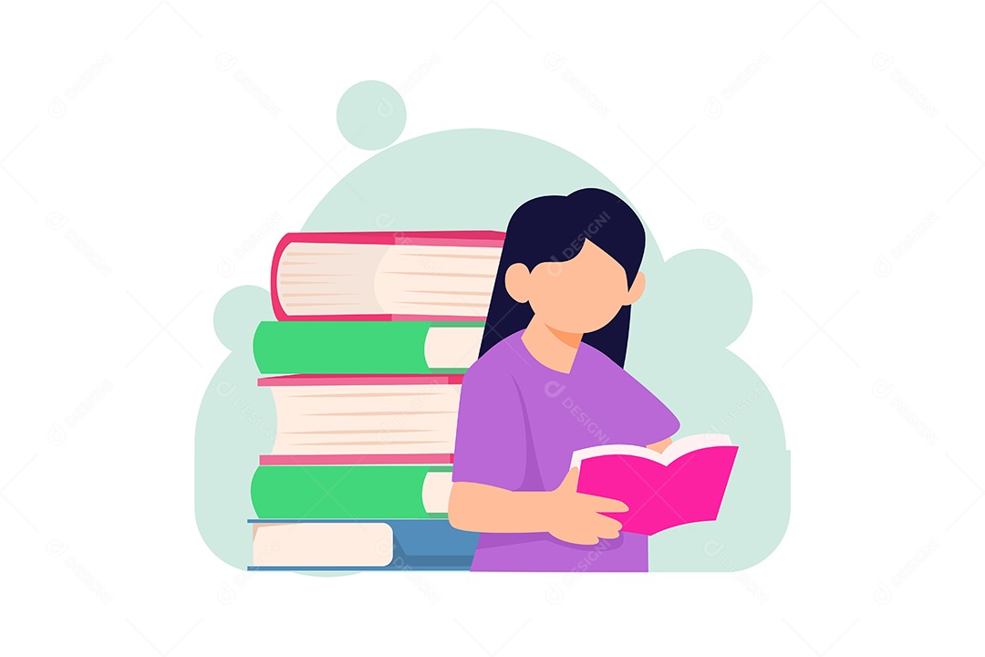 Ilustração Dia Mundial do Livro Vetor EPS