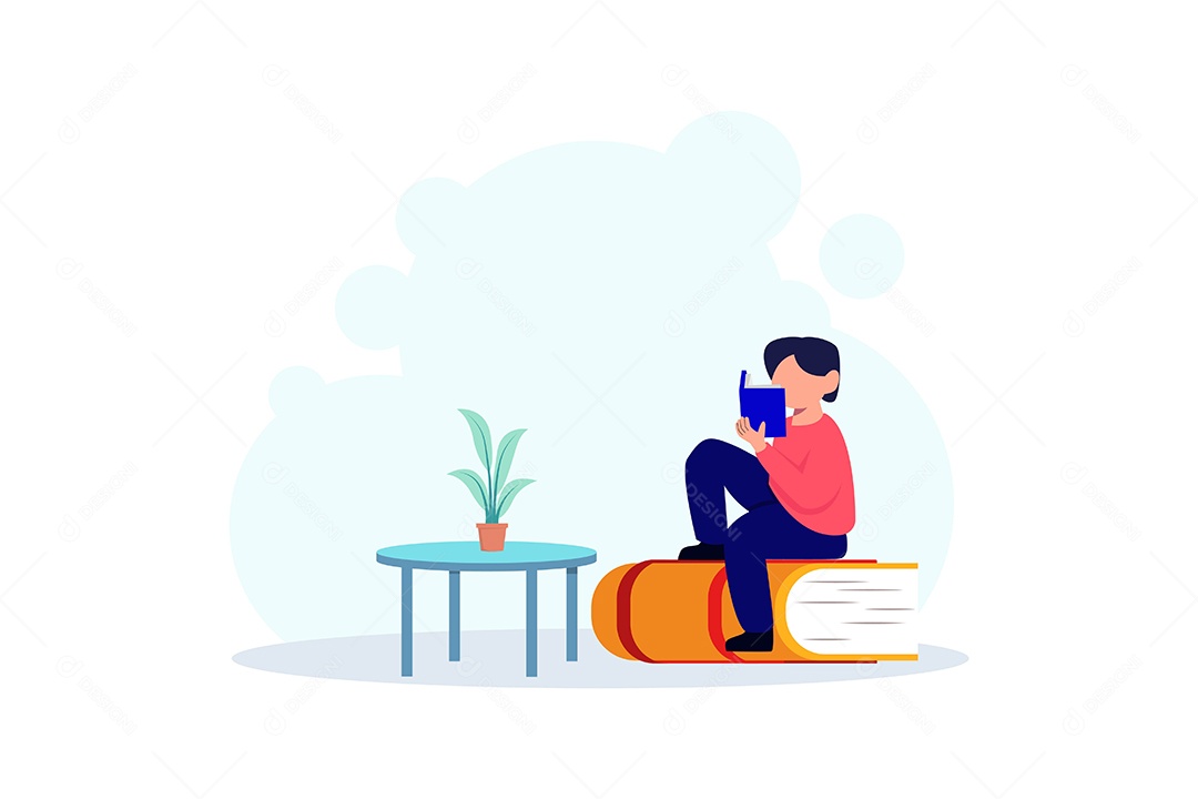 Ilustração Dia Mundial do Livro Vetor EPS