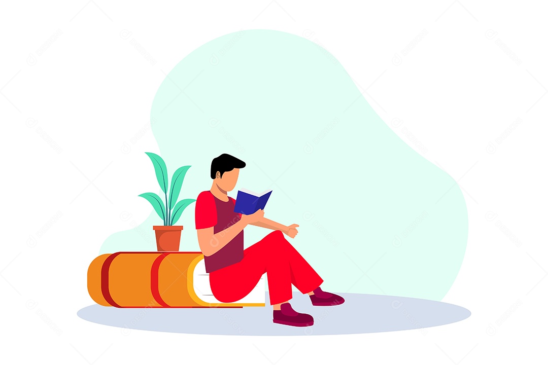 Ilustração Dia Mundial do Livro Vetor EPS