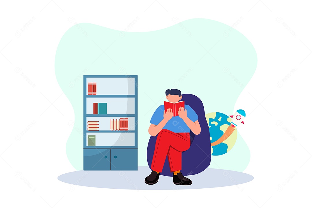 Ilustração Dia Mundial do Livro Vetor EPS