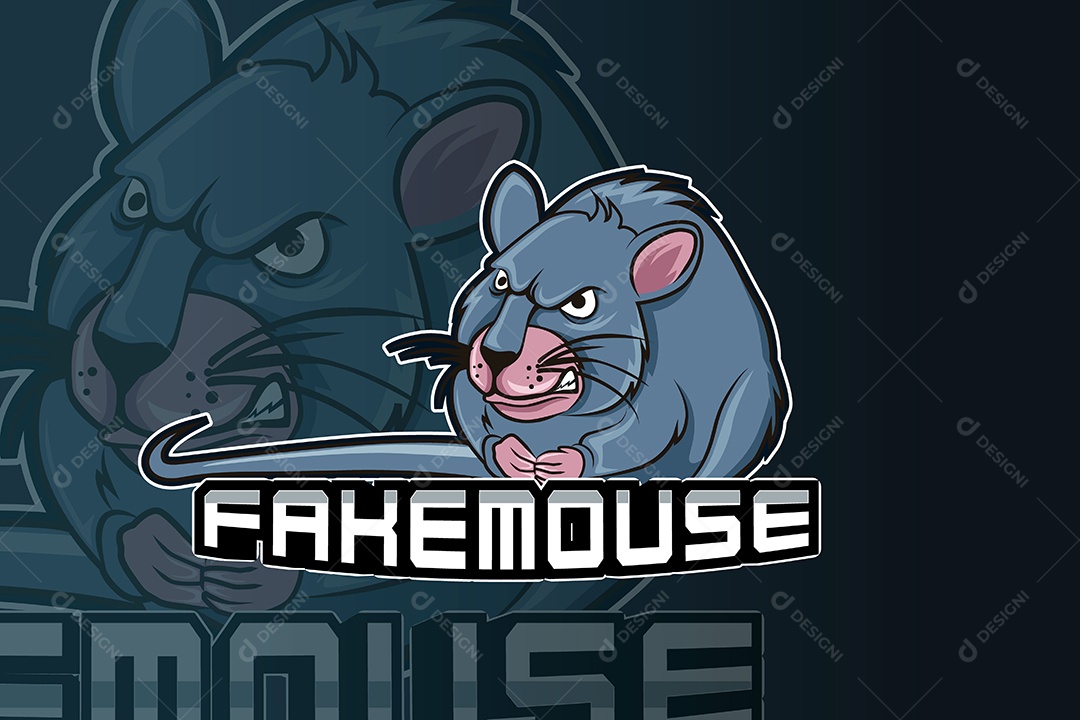 Rato Mascote Ilustração Vetor EPS