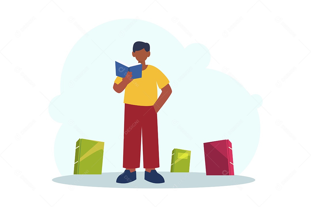 Ilustração Dia Mundial do Livro Vetor EPS