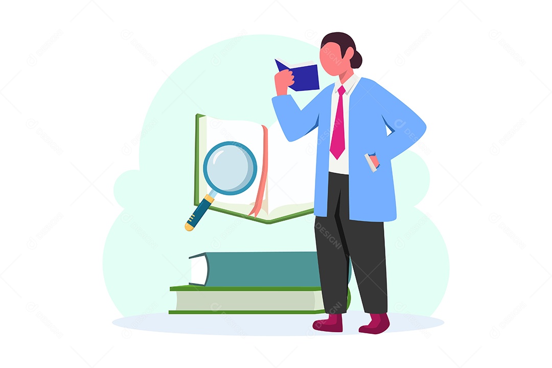 Ilustração Dia Mundial do Livro Vetor EPS