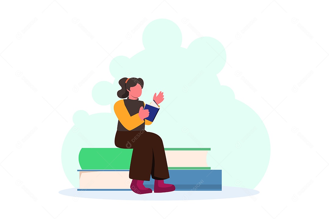 Ilustração Dia Mundial do Livro Vetor EPS