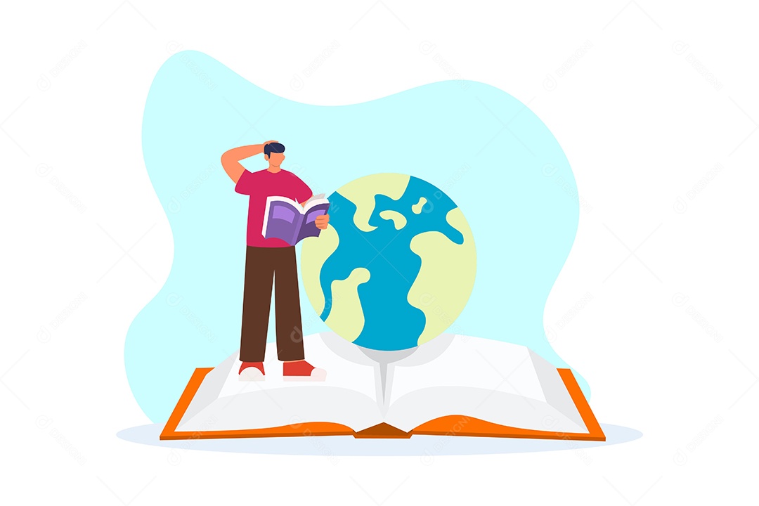 Ilustração Dia Mundial do Livro Vetor EPS