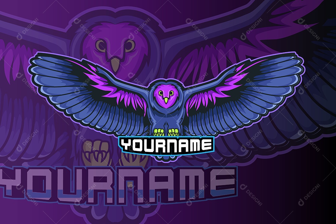 Pássaro Mascote Ilustração Vetor EPS