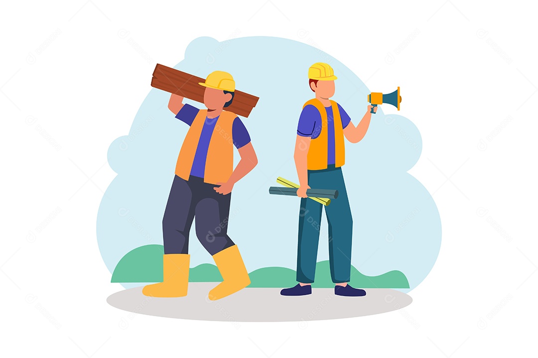 Ilustração do Dia do Trabalho Vetor EPS