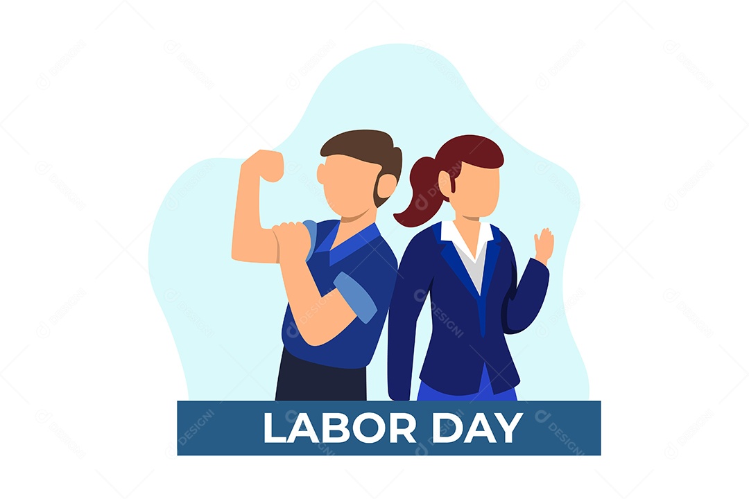 Ilustração do Dia do Trabalho Vetor EPS