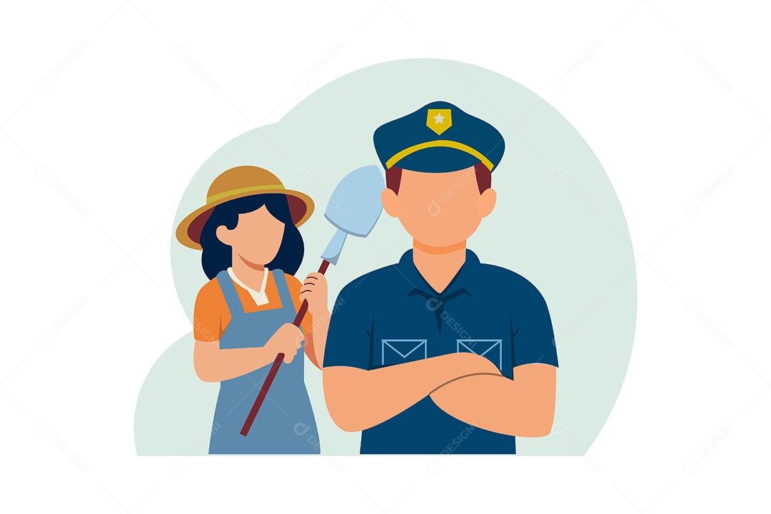 Ilustração do Dia do Trabalho Vetor EPS