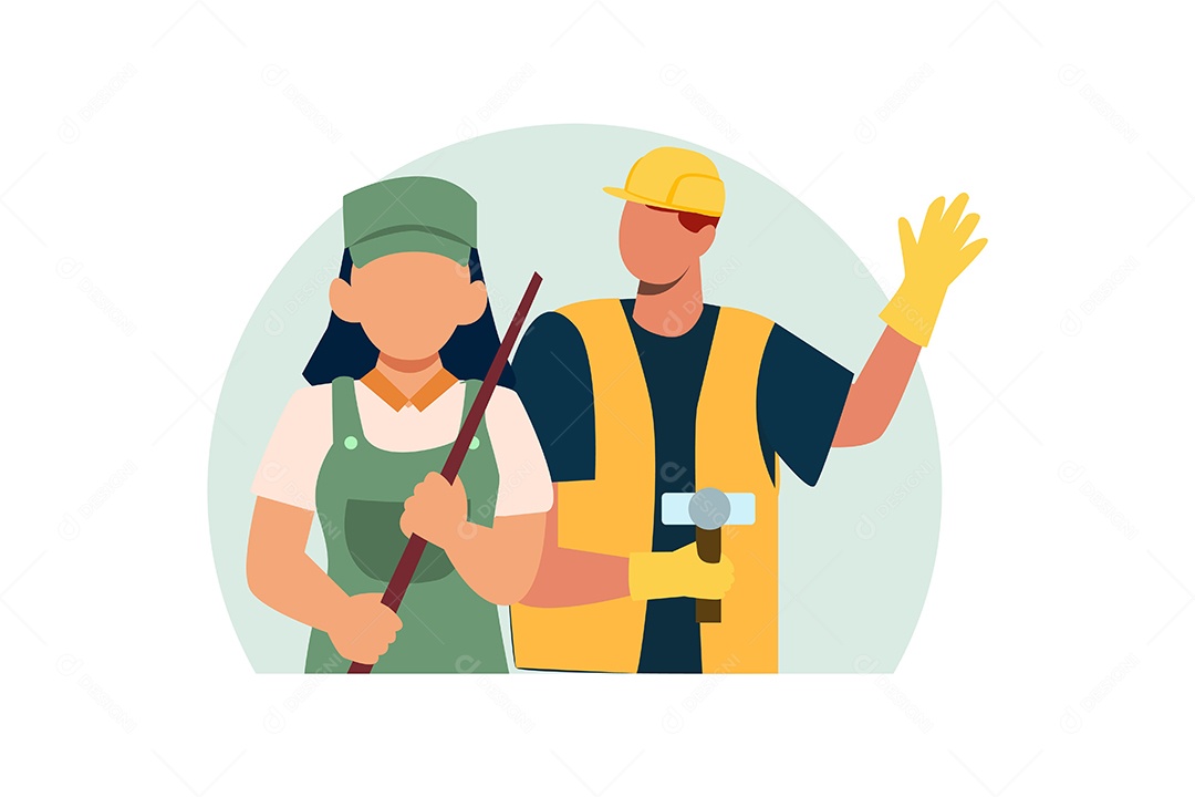 Ilustração do Dia do Trabalho Vetor EPS