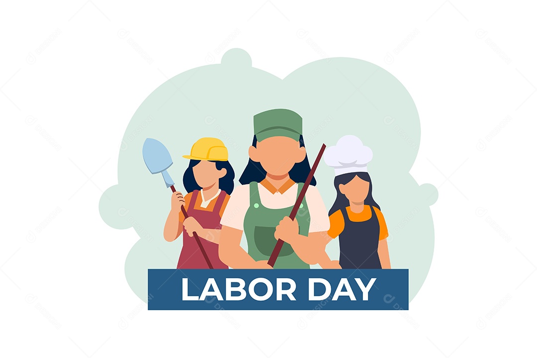 Ilustração do Dia do Trabalho Vetor EPS