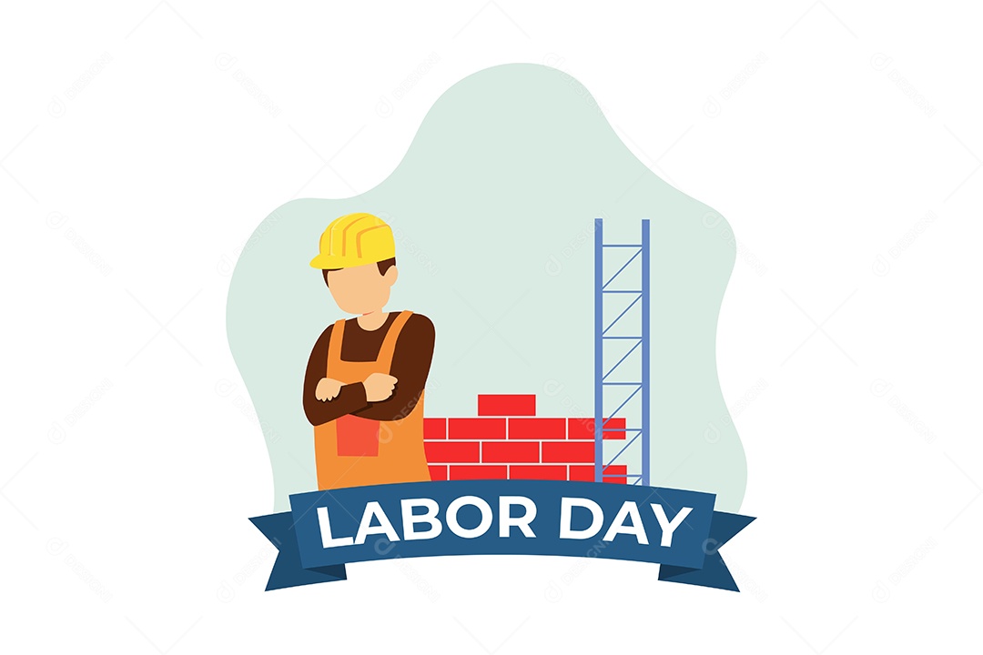 Ilustração do Dia do Trabalho Vetor EPS