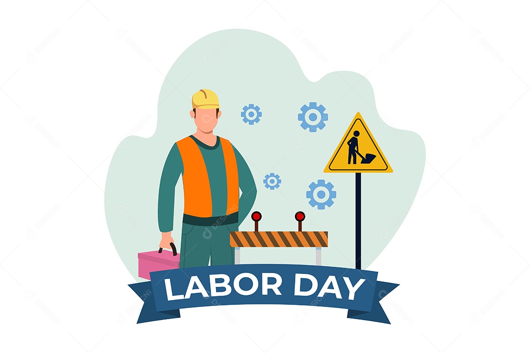 Ilustração do Dia do Trabalho Vetor EPS
