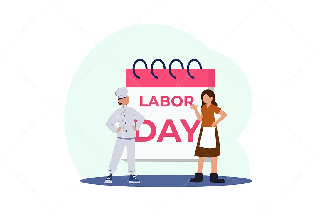 Ilustração do Dia do Trabalho Vetor EPS