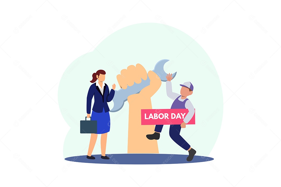 Ilustração do Dia do Trabalho Vetor EPS