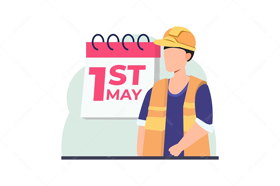 Ilustração do Dia do Trabalho Vetor EPS