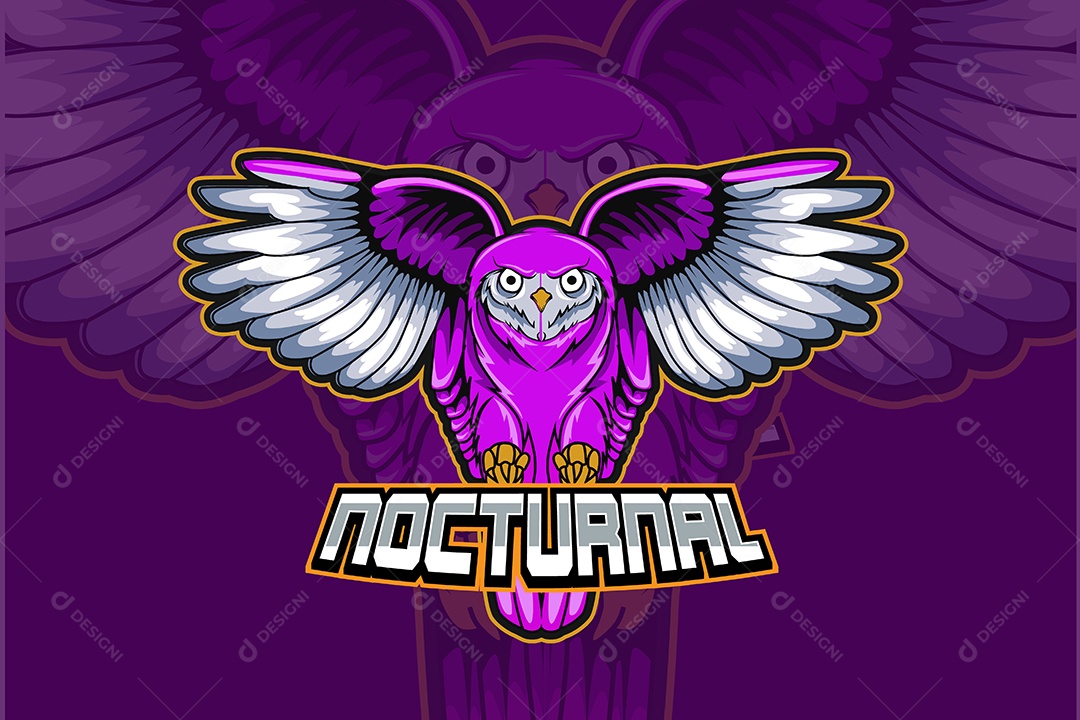 Coruja Mascote Ilustração Vetor EPS