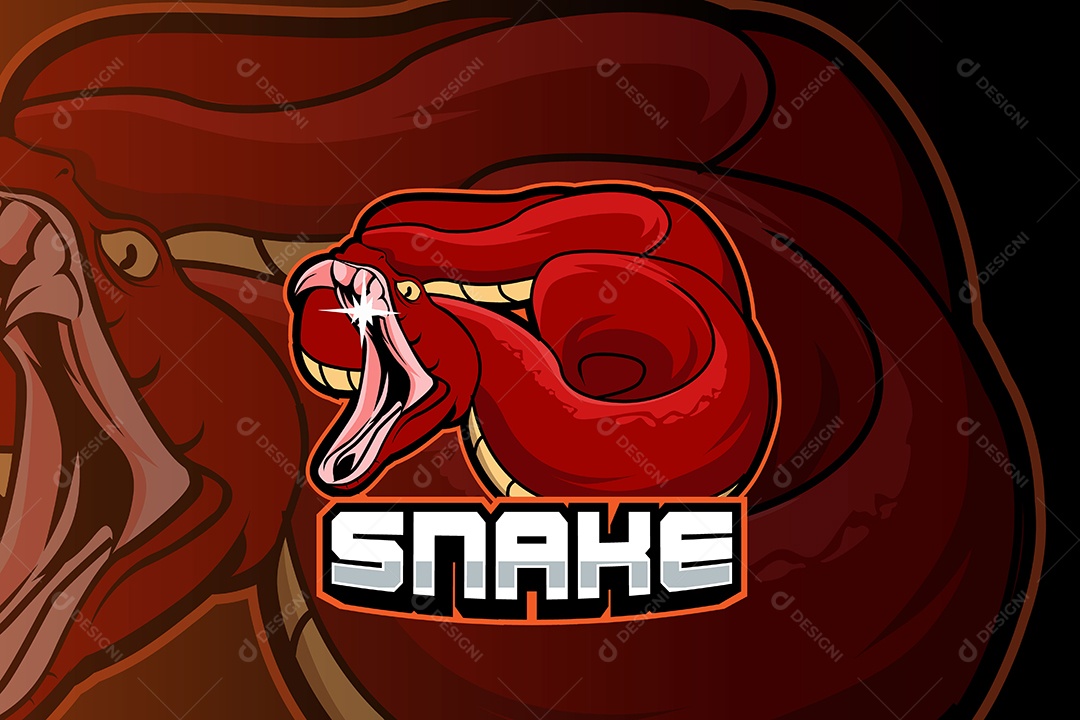 Cobra Mascote Ilustração Vetor EPS