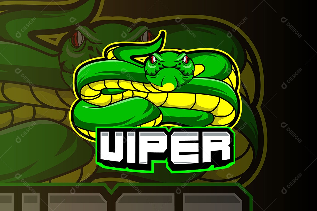 Cobra Mascote Ilustração Vetor EPS