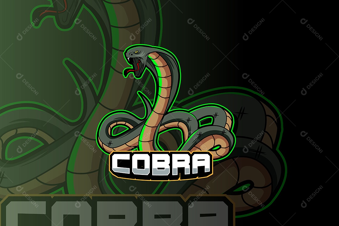 Cobra Mascote Ilustração Vetor EPS