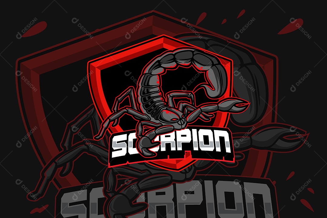 Escorpião Mascote Ilustração Vetor EPS