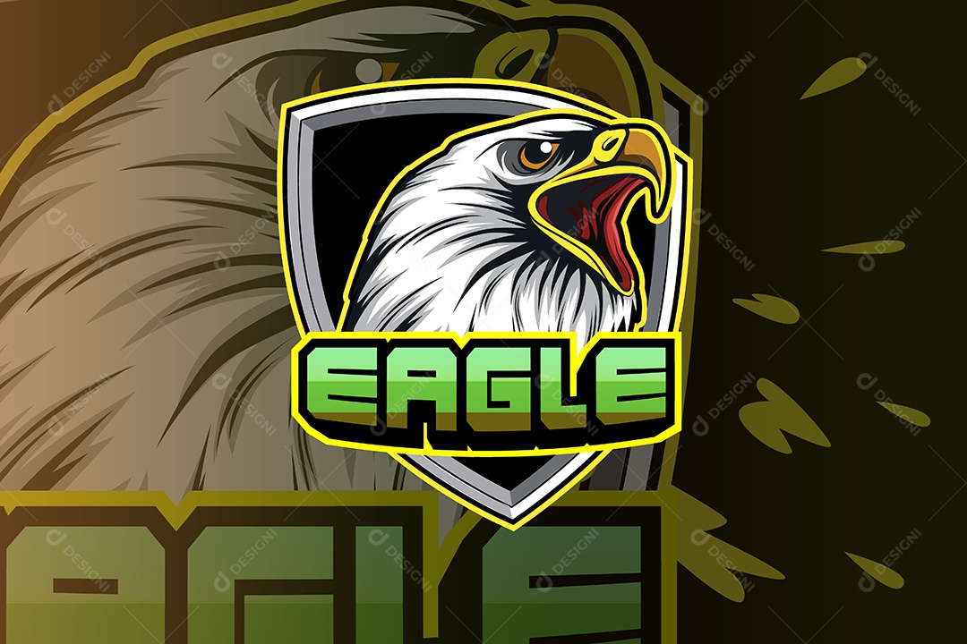 Águia Mascote Ilustração Vetor EPS