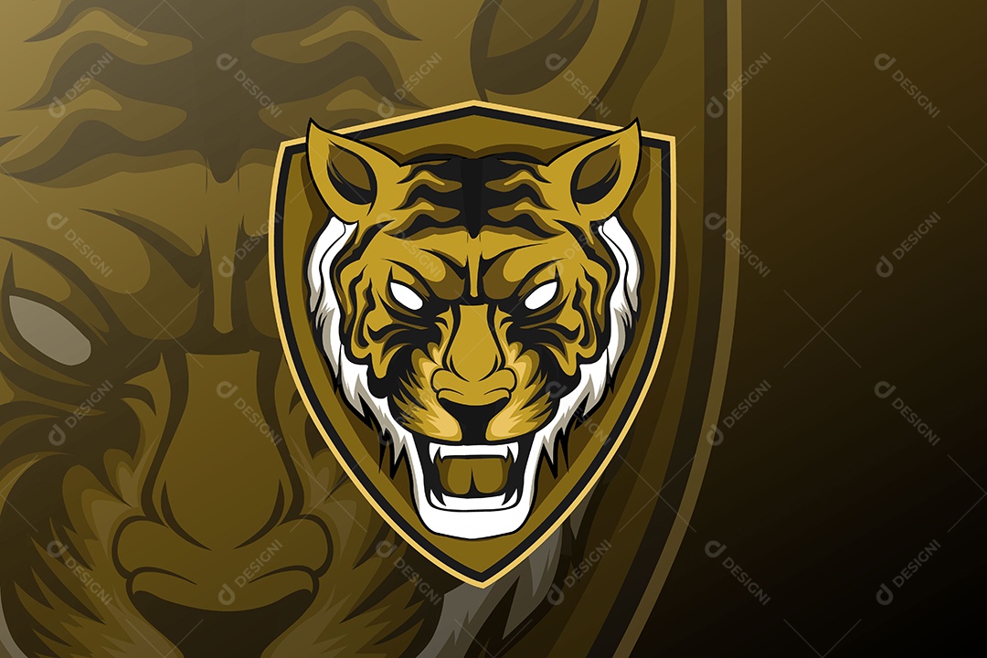 Tigre Mascote Ilustração Vetor EPS