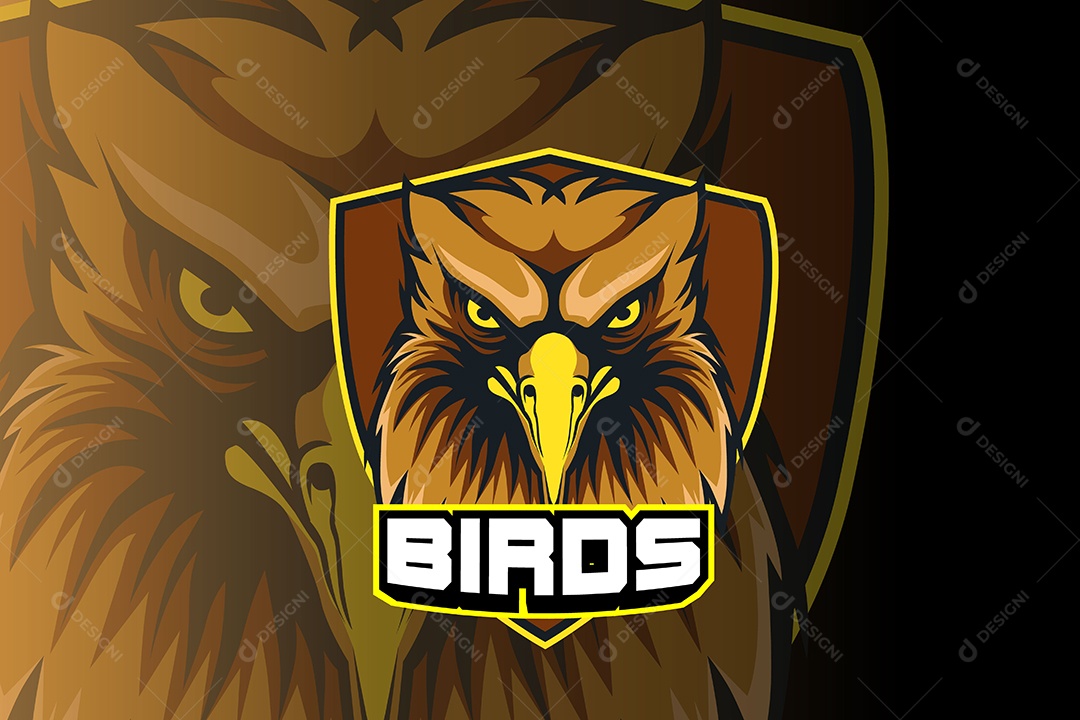 Águia Mascote Ilustração Vetor EPS