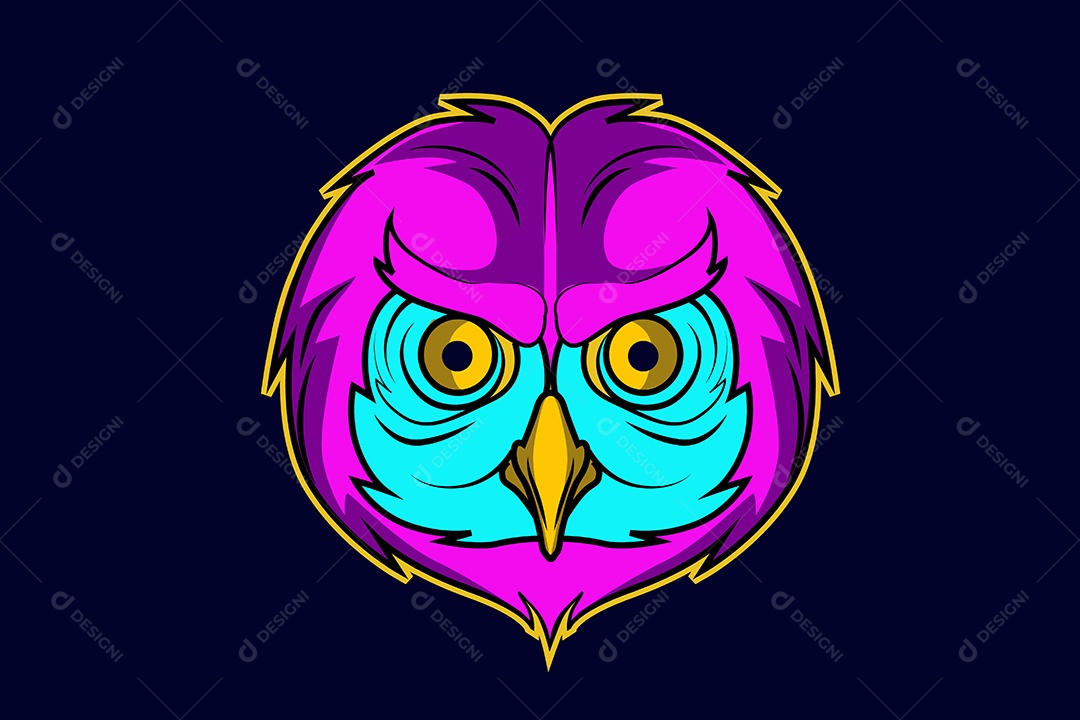 Coruja Mascote Ilustração Vetor EPS