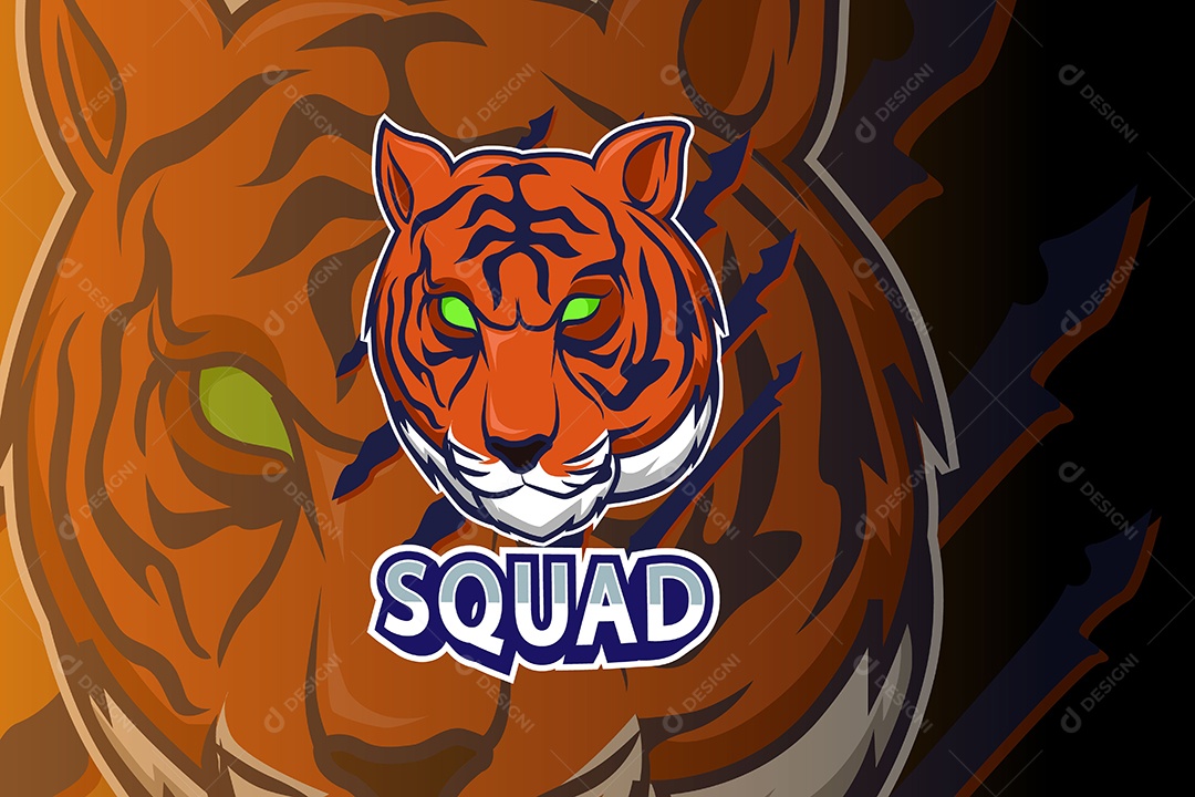 Tigre Mascote Ilustração Vetor EPS