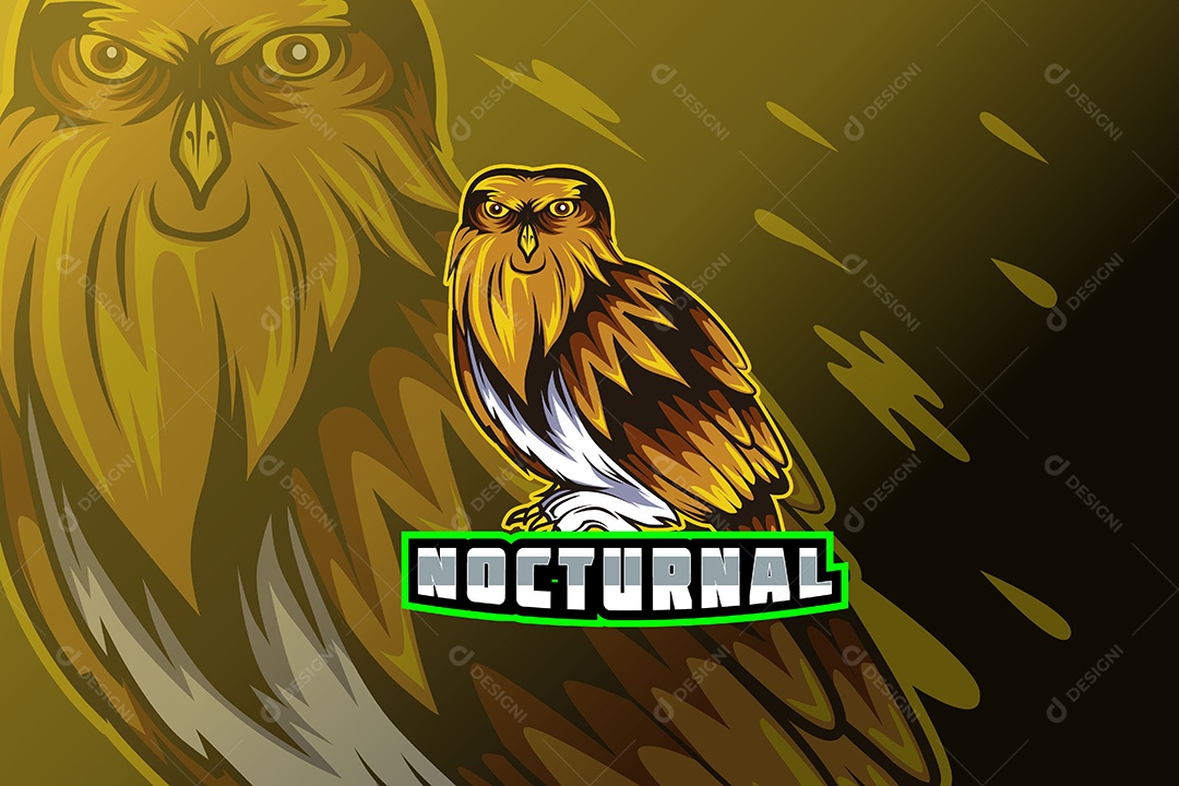 Pássaro Mascote Ilustração Vetor EPS