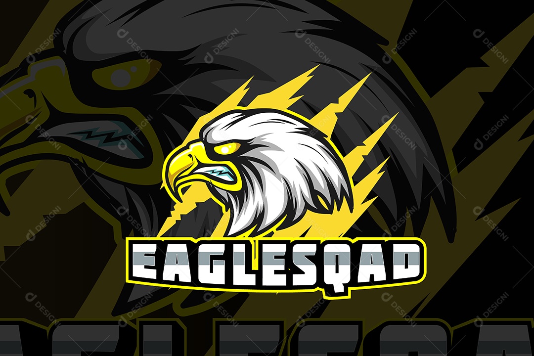 Águia Mascote Ilustração Vetor EPS