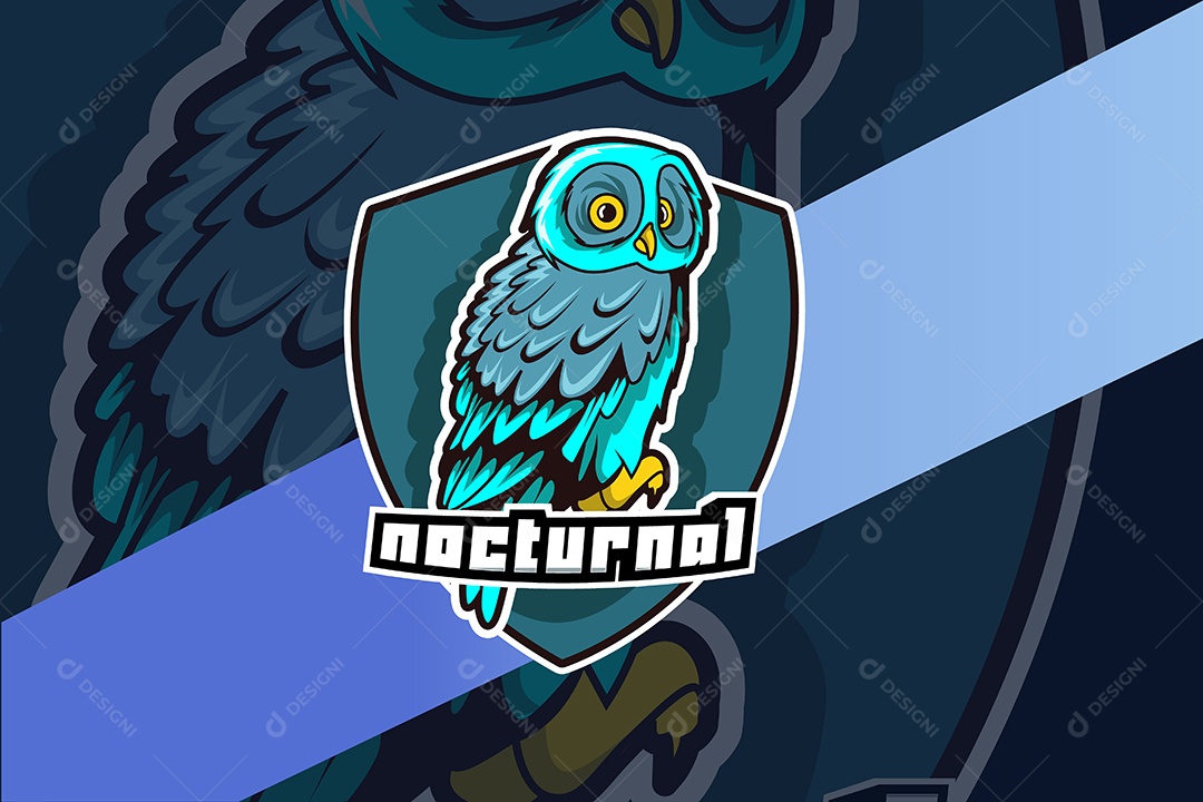 Coruja Mascote Ilustração Vetor EPS