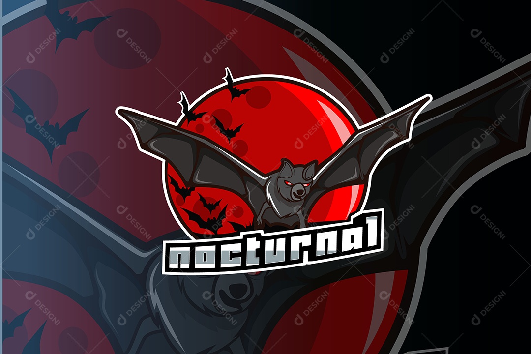 Morcego Mascote Ilustração Vetor EPS