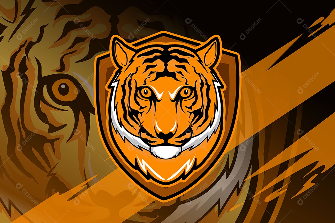 Tigre Mascote Ilustração Vetor EPS