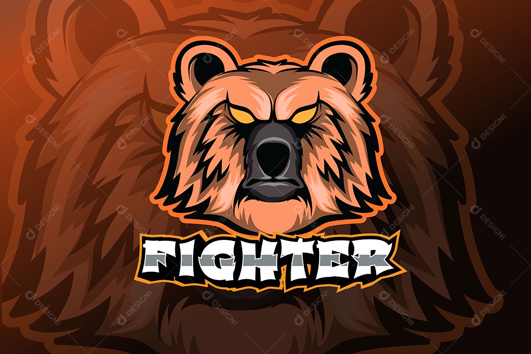 Urso Mascote Ilustração Vetor EPS